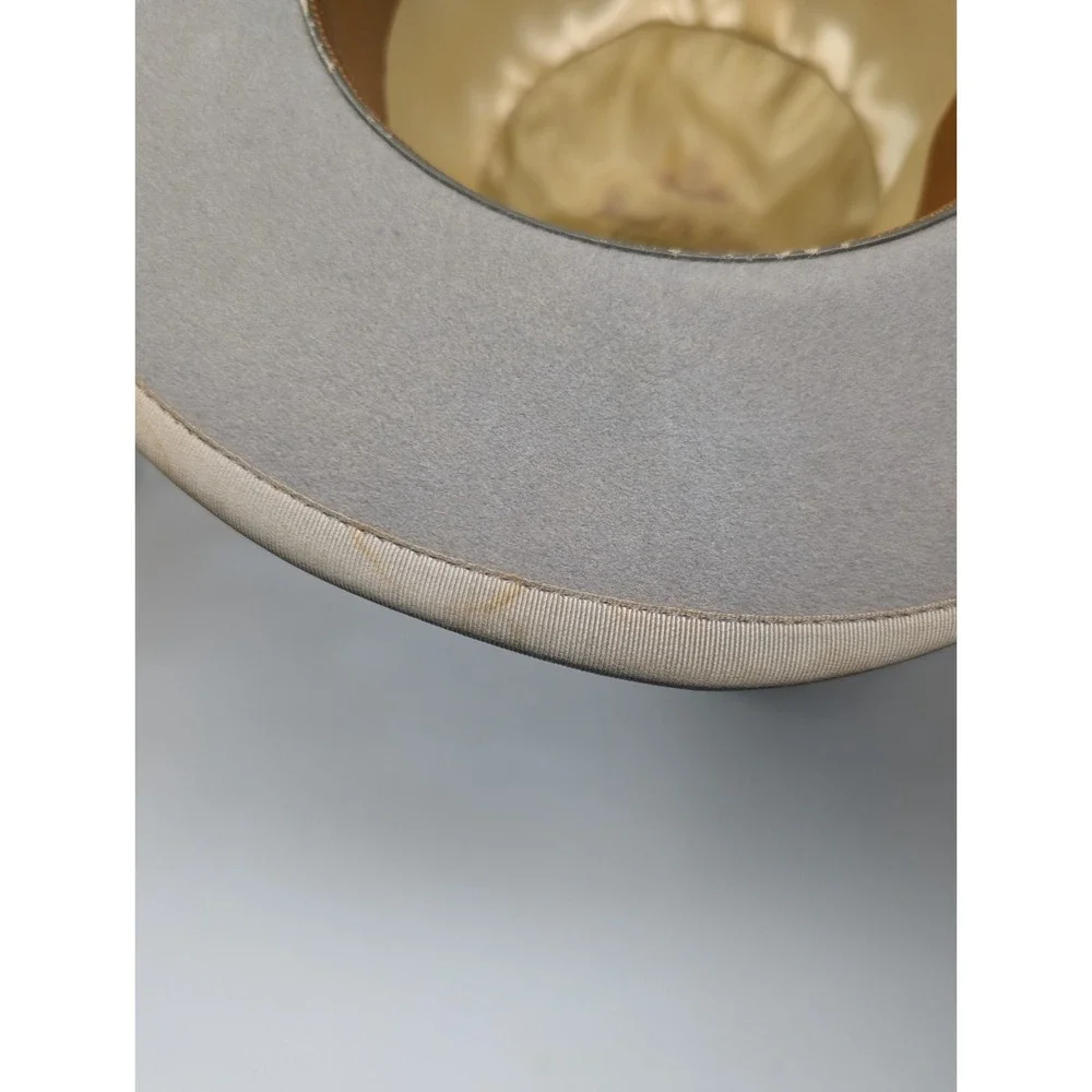 Vintage Stetson Royal DeLux Gray Felt Hat Men's Size 7 Homburg 1940s 1950s